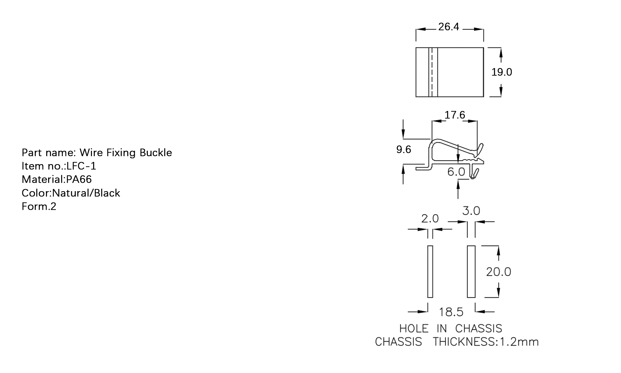 Wire Fixing Buckle LFC-1